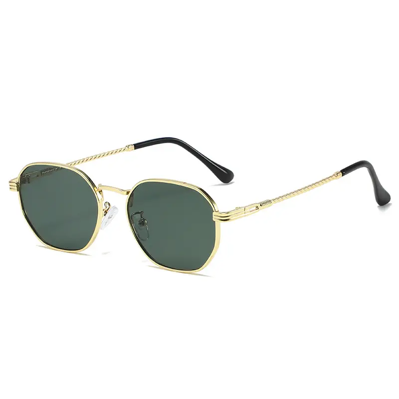 Square Sunglasses with Anti-UV Gold Frame for Men Women - Image 4