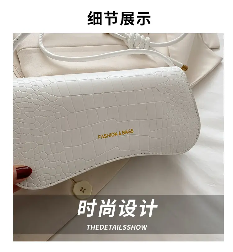 White Quilted Shoulder Bag with Strap for Women — feature 2