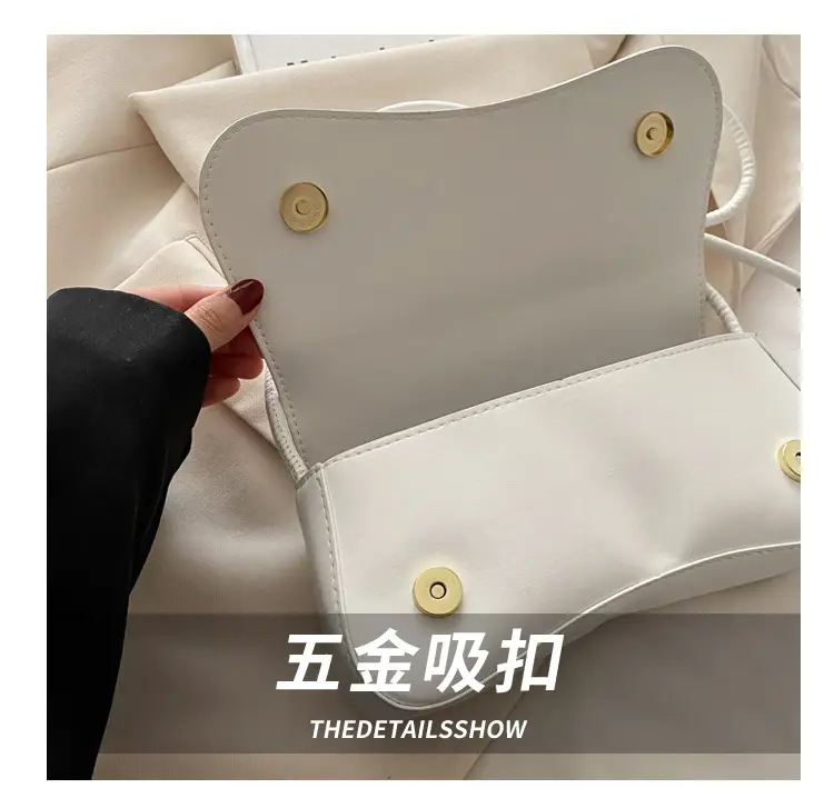 White Quilted Shoulder Bag with Strap for Women — feature 5