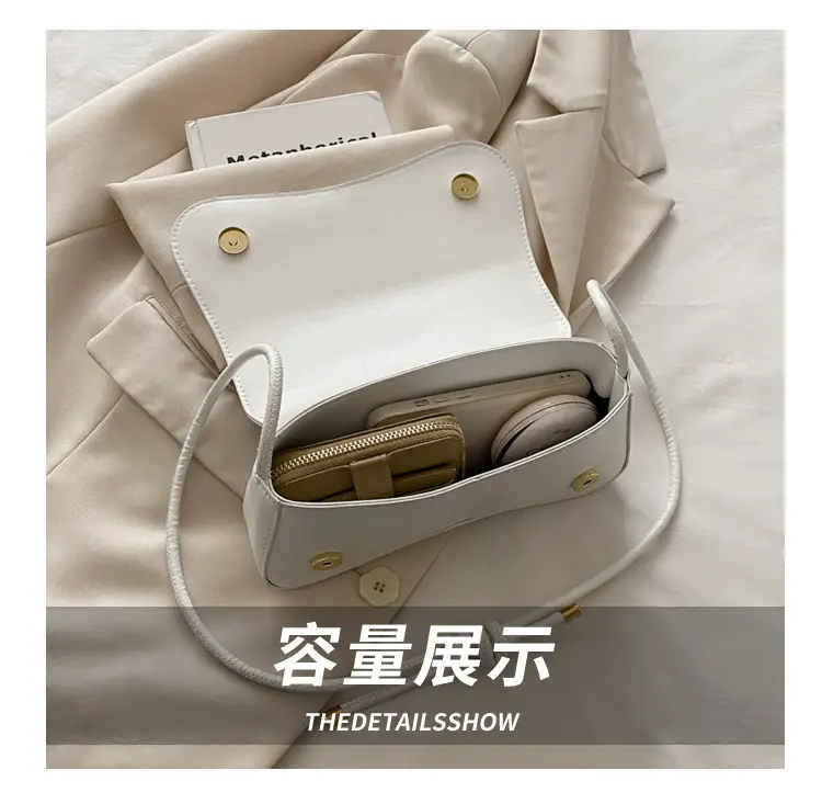 White Quilted Shoulder Bag with Strap for Women — feature 6