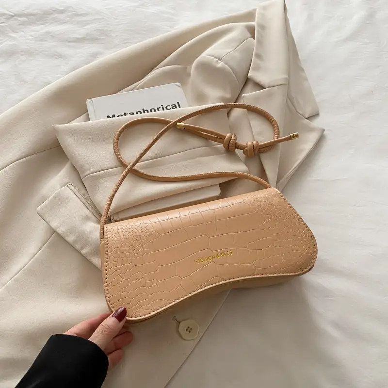 White Quilted Shoulder Bag with Strap for Women