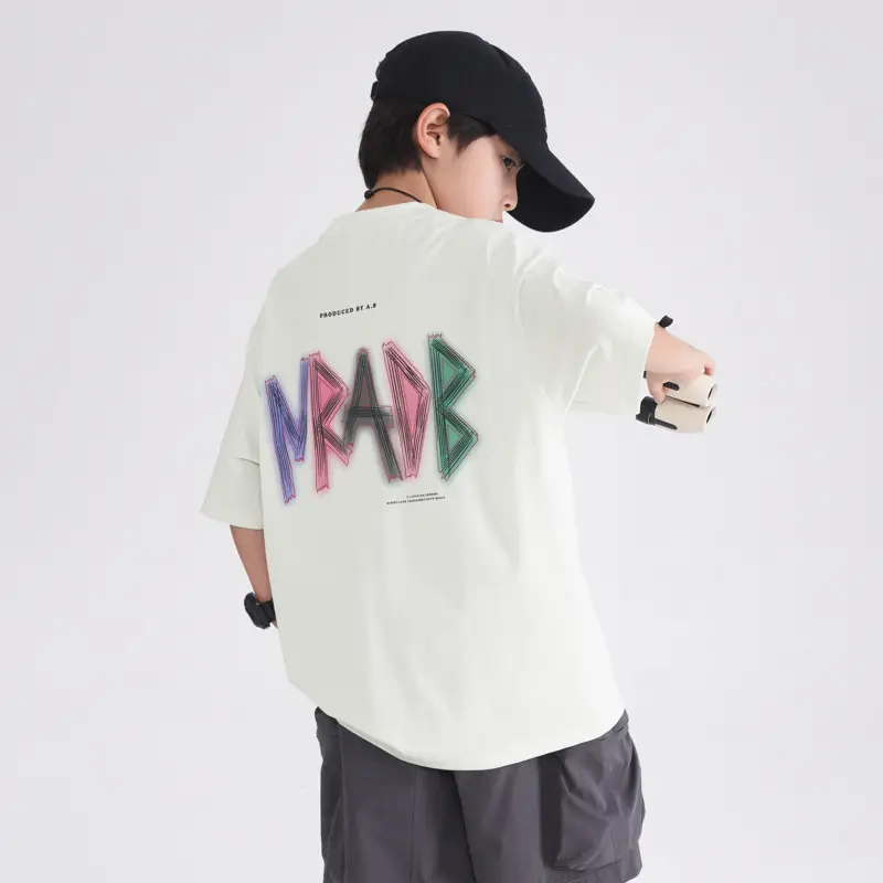 Boys T-Shirt Navy 2026 Loose Fit Half Sleeve - Image 5