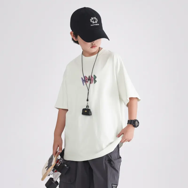 Boys T-Shirt Navy 2026 Loose Fit Half Sleeve - Image 6