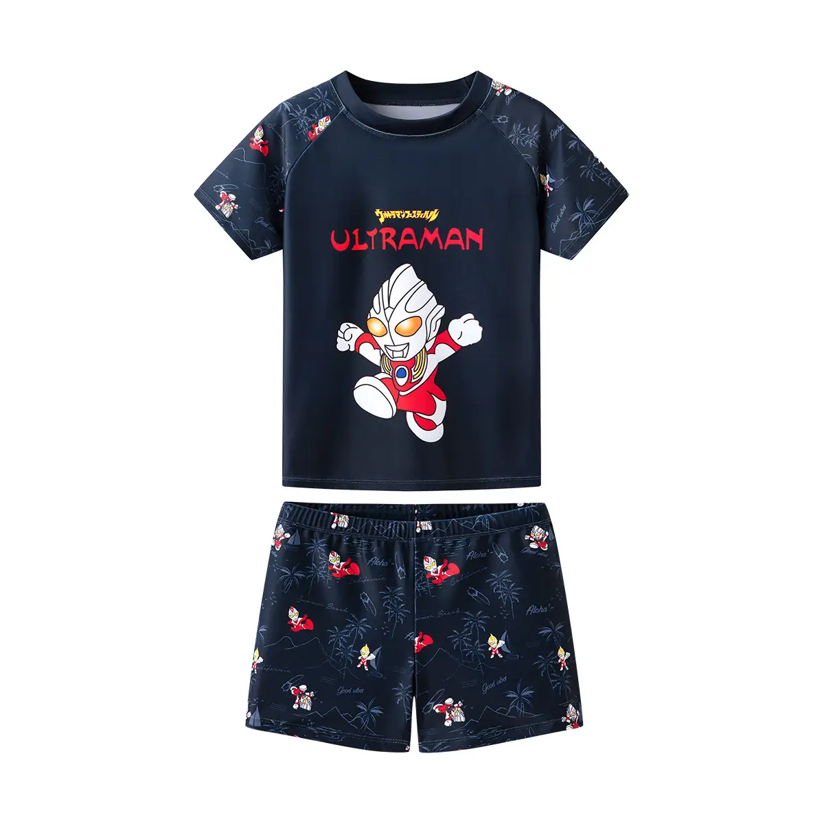 Ultraman Kids Split Suit Shorts Set Black - Image 6