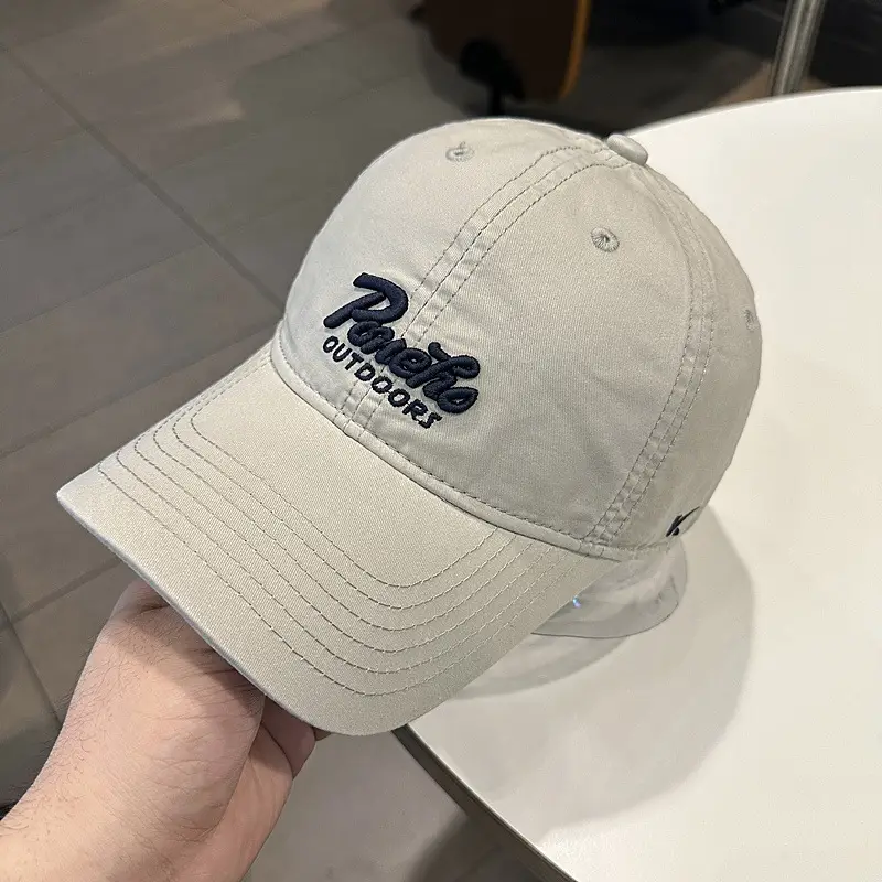 Korean Style Duckbill Cap for Men Women Pink Beige - Image 2