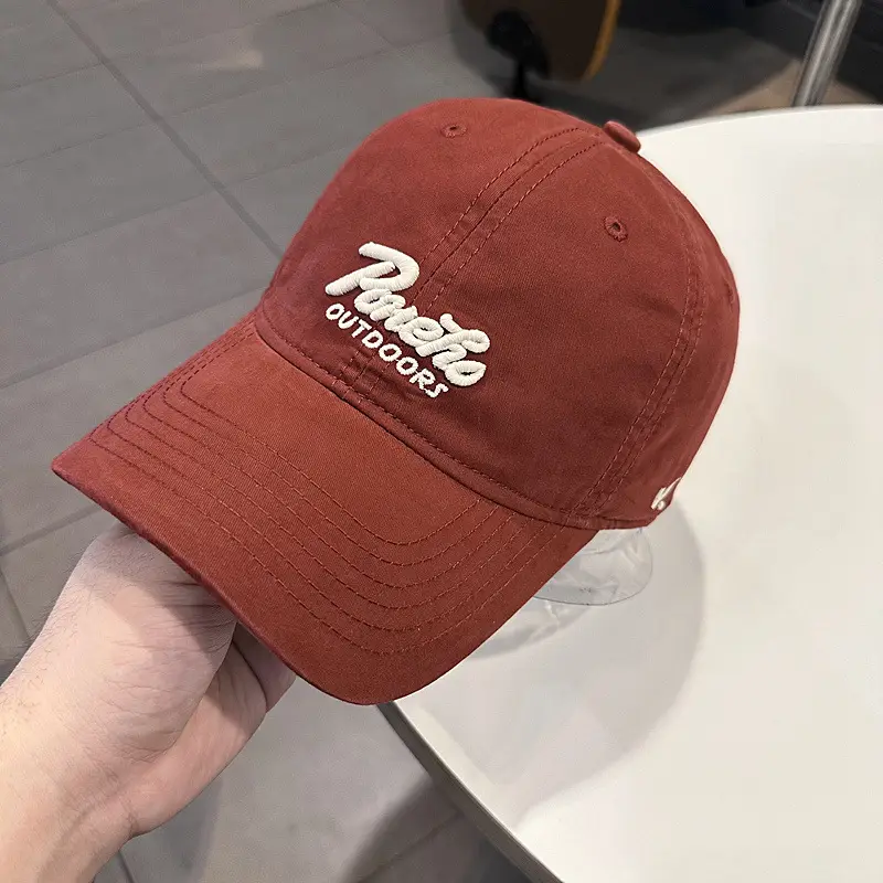 Korean Style Duckbill Cap for Men Women Pink Beige - Image 6