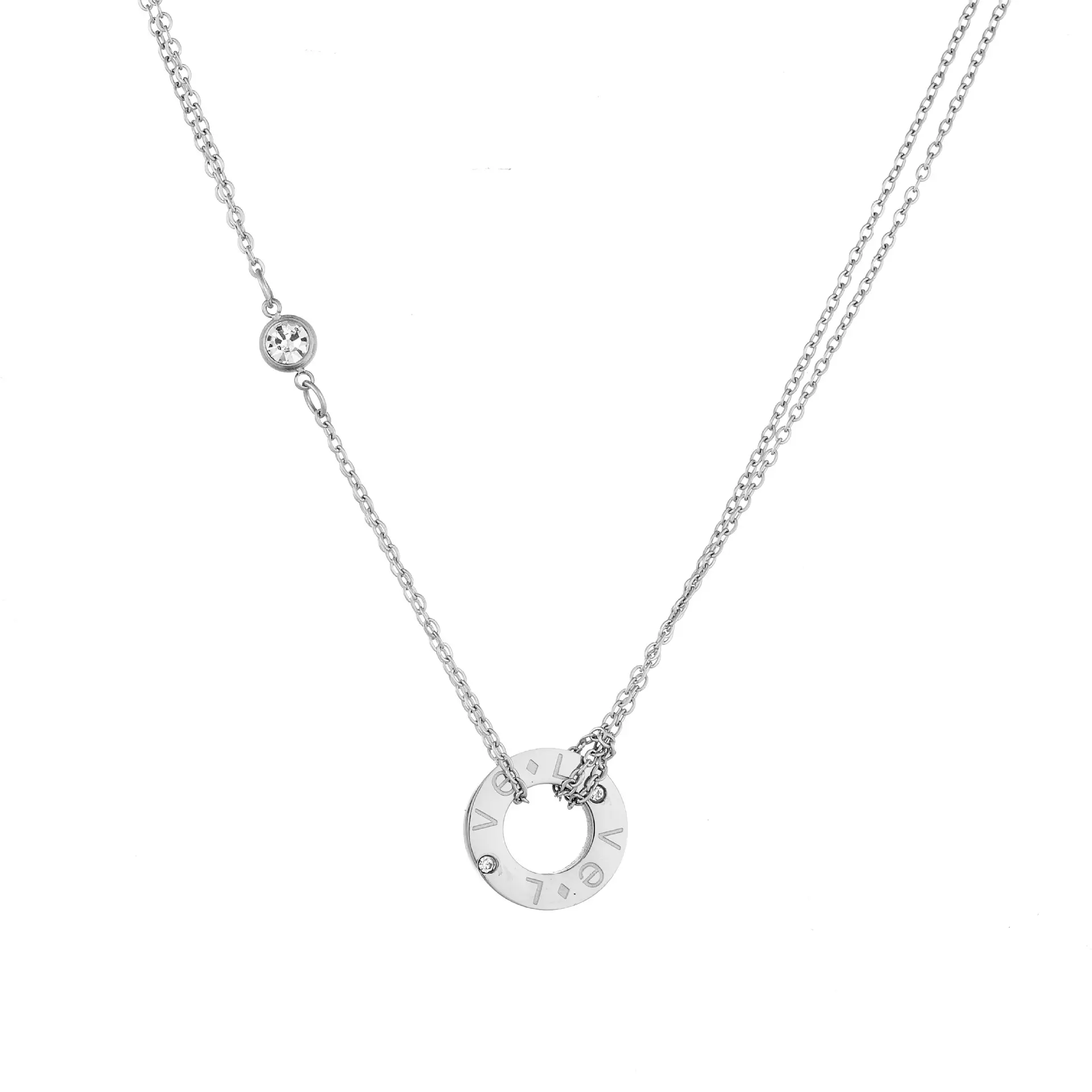 Gold Diamond Double Chain Bracelet & Necklace Set — feature 2