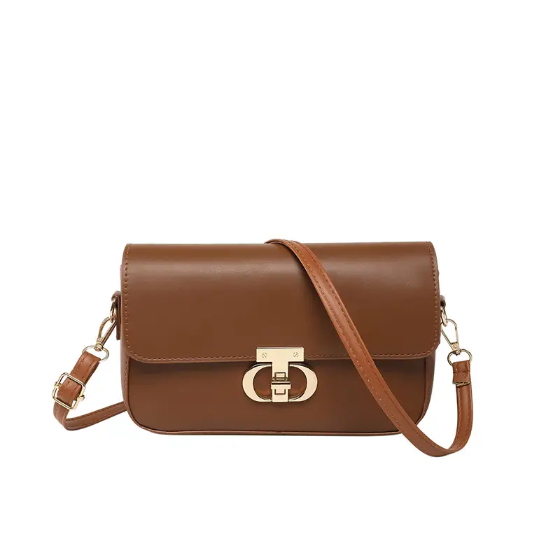 White Retro Lock Crossbody Bag for Women - Image 9
