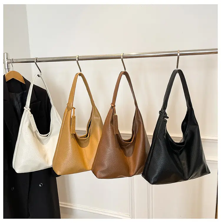 Black Large-Capacity Soft Leather Tote Bag for Women — feature 16