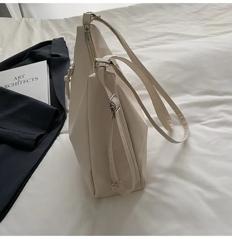 Black Leather Shoulder Bag with Crossbody Strap for Women — feature 5