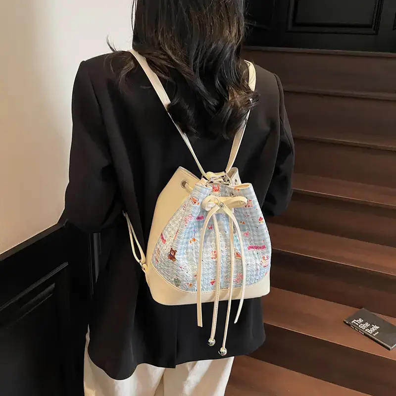 Cute Cartoon Bear Bucket Bag Women Casual 2025 - Image 7