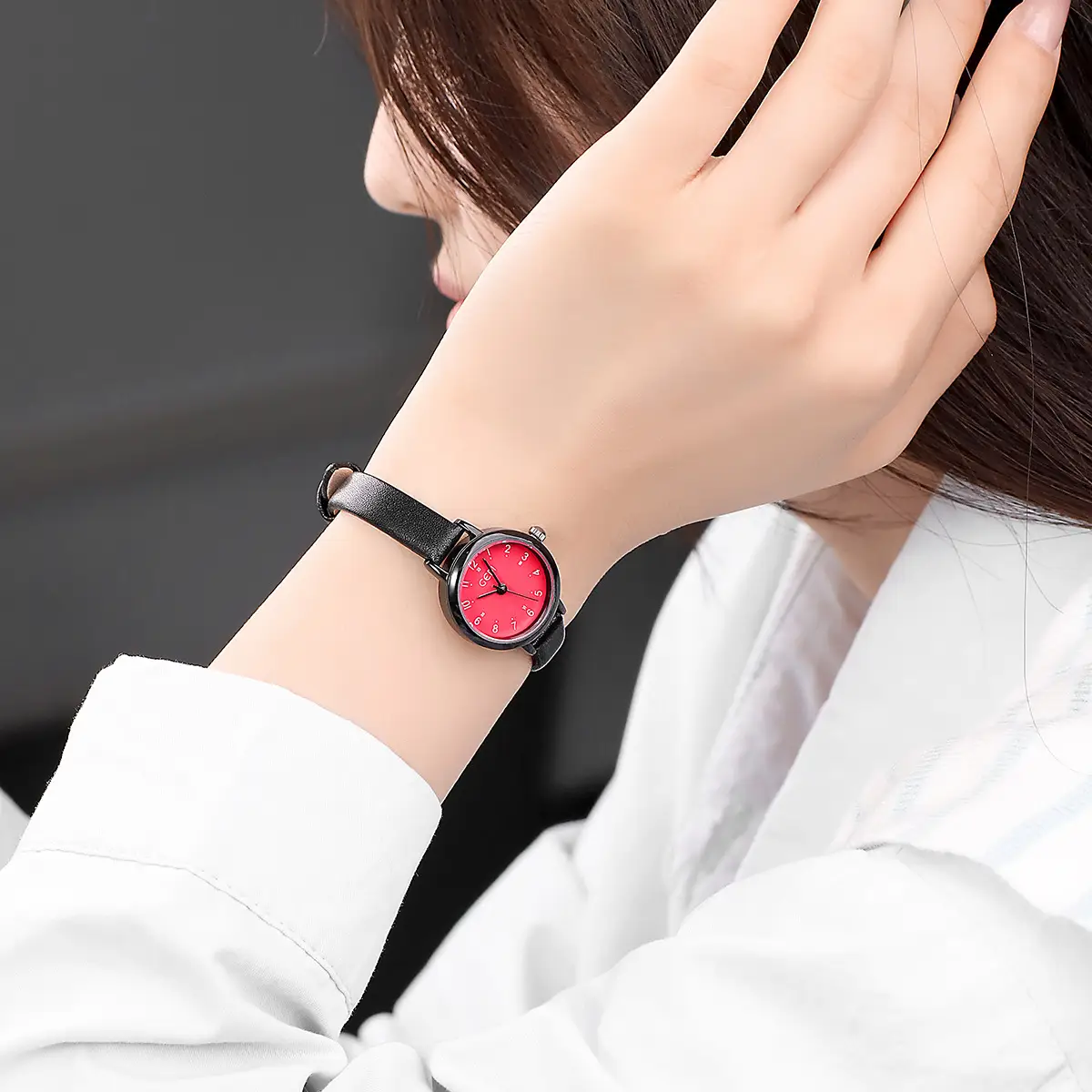 Women's Dopamine Red Quartz Watch Small - Image 7