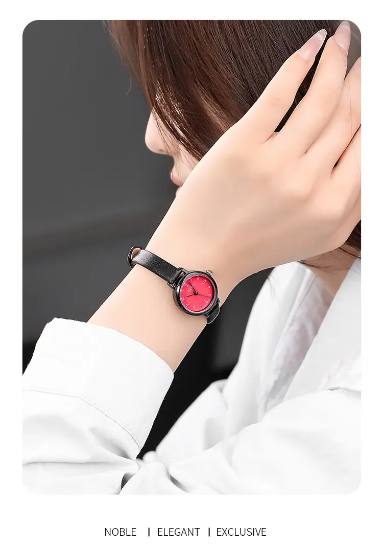 Women's Dopamine Red Quartz Watch Small — feature 10