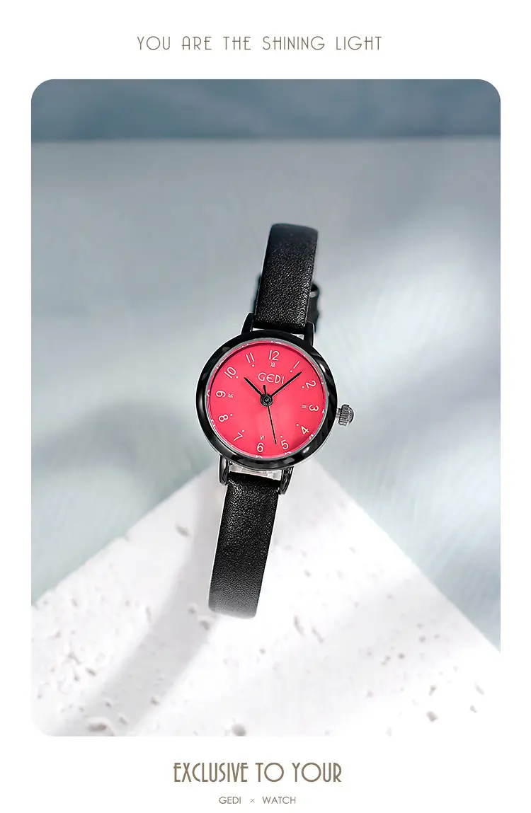 Women's Dopamine Red Quartz Watch Small — feature 9