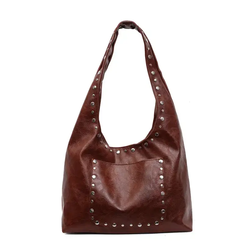 Retro Rivet Shoulder Bag European American Fashion