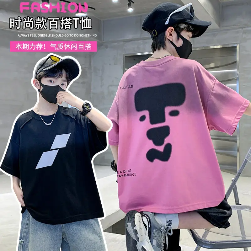 Boys Gradient T-Shirt 2025 Summer Cool Style - Image 10