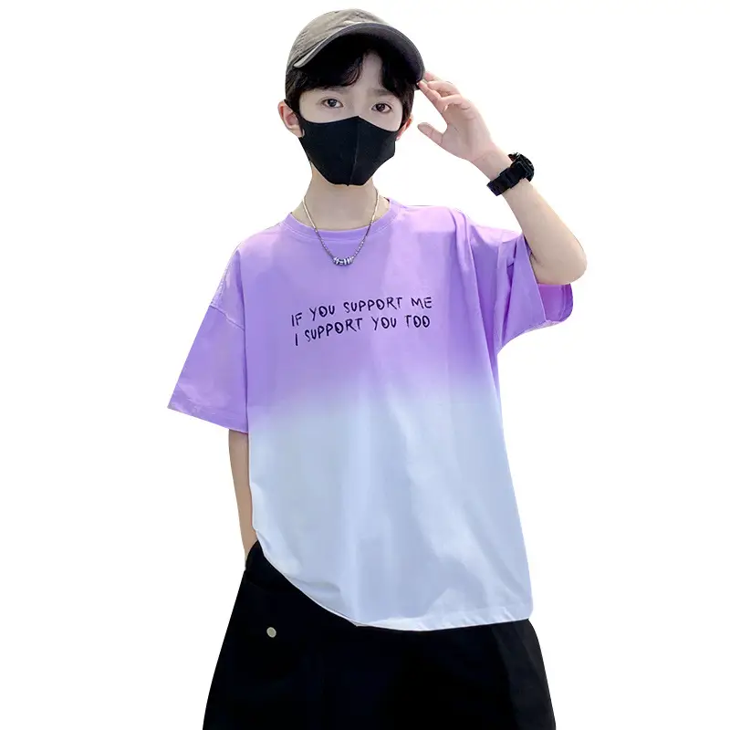 Boys Gradient T-Shirt 2025 Summer Cool Style - Image 13