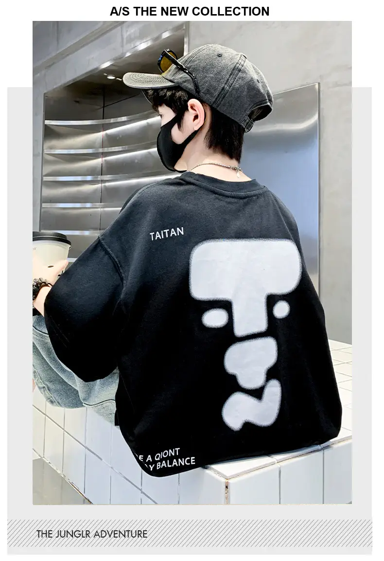 Boys Gradient T-Shirt 2025 Summer Cool Style — feature 17