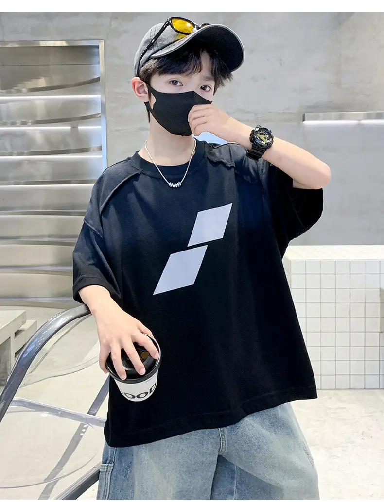 Boys Gradient T-Shirt 2025 Summer Cool Style — feature 18