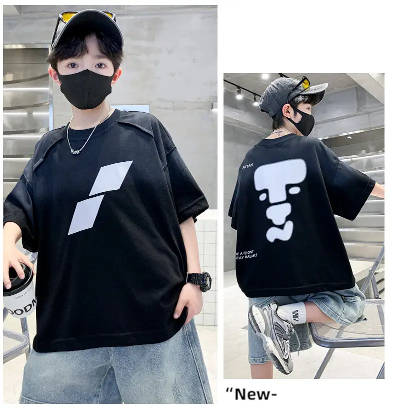Boys Gradient T-Shirt 2025 Summer Cool Style — feature 19
