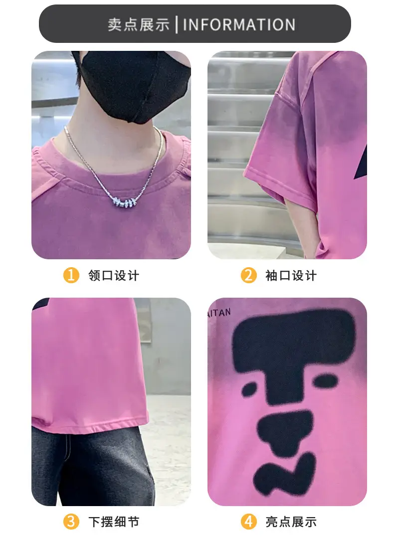 Boys Gradient T-Shirt 2025 Summer Cool Style — feature 20
