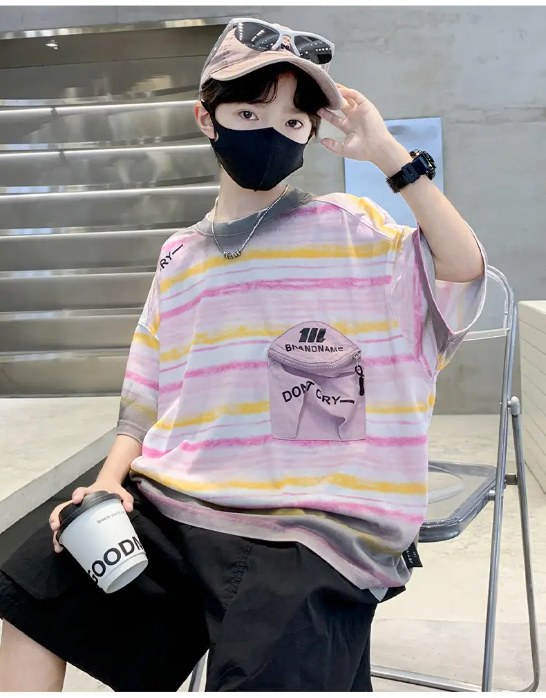 Boys Gradient T-Shirt 2025 Summer Cool Style — feature 25