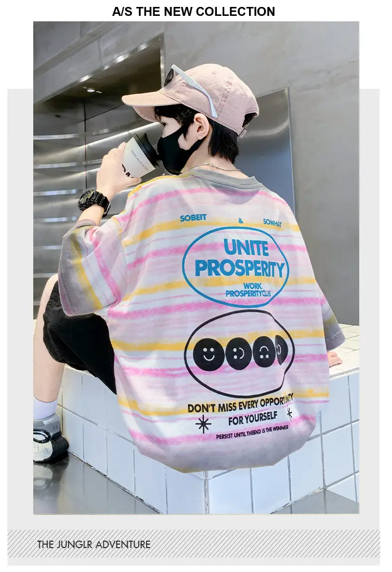 Boys Gradient T-Shirt 2025 Summer Cool Style — feature 26