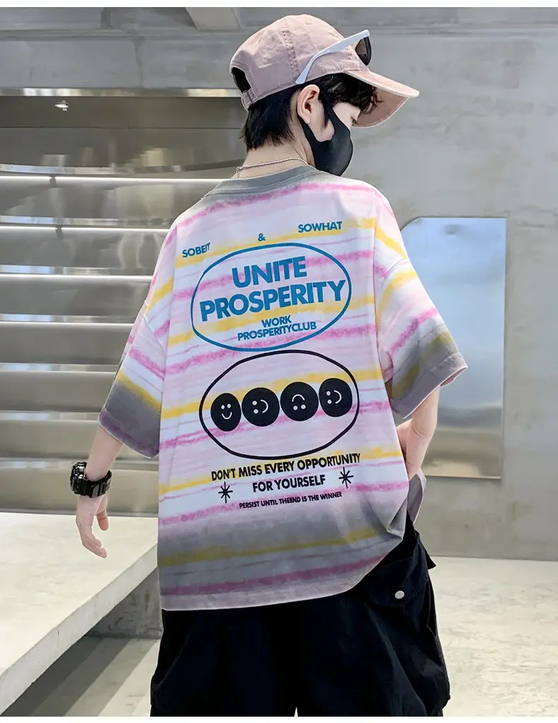 Boys Gradient T-Shirt 2025 Summer Cool Style — feature 27