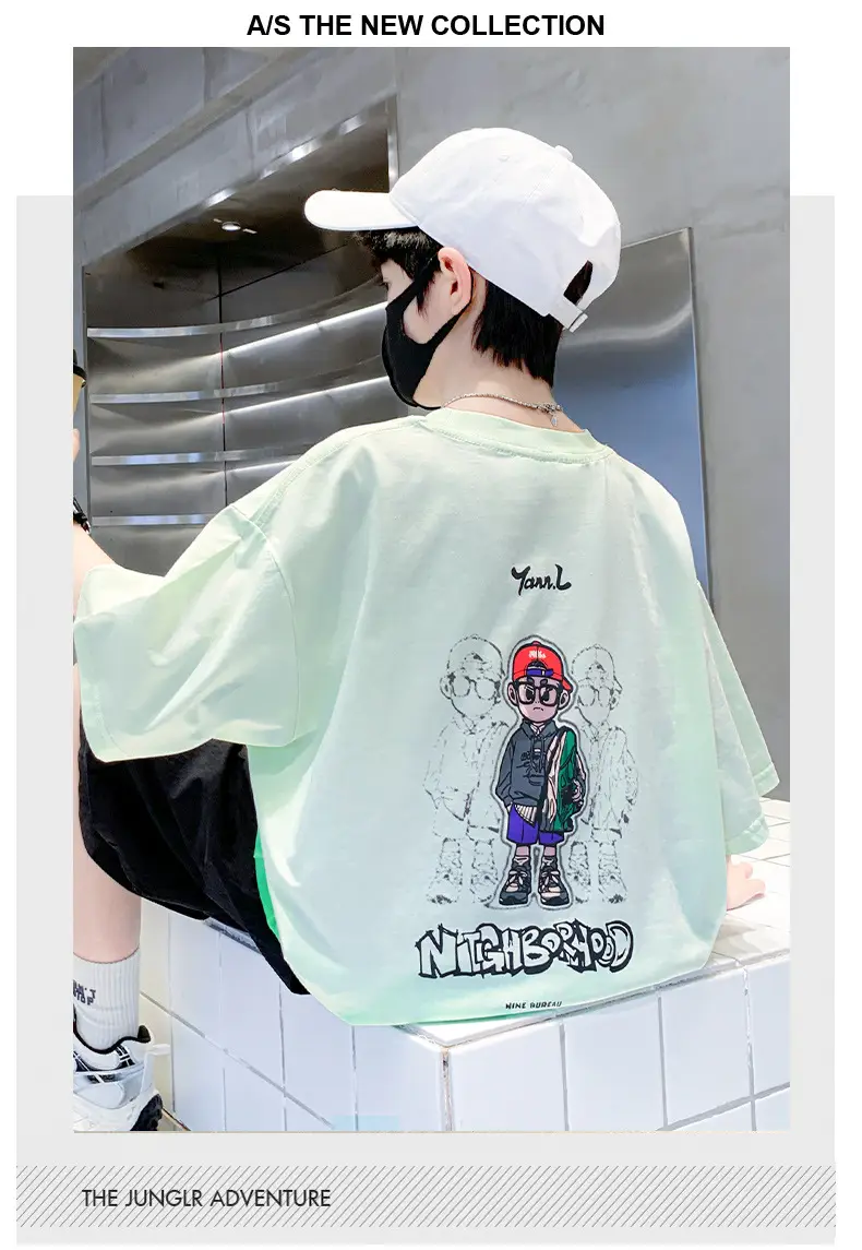 Boys Gradient T-Shirt 2025 Summer Cool Style — feature 6