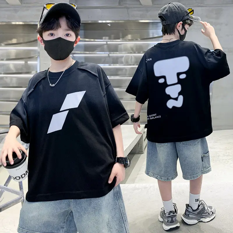 Boys Gradient T-Shirt 2025 Summer Cool Style - Image 4