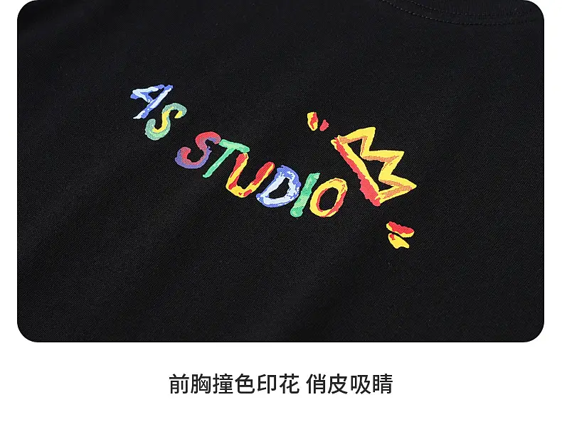Boys Black Graffiti T-Shirt 2026 Kids Summer Cool — feature 13