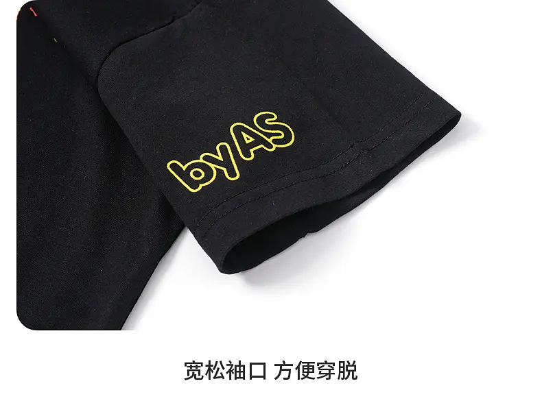 Boys Black Graffiti T-Shirt 2026 Kids Summer Cool — feature 15