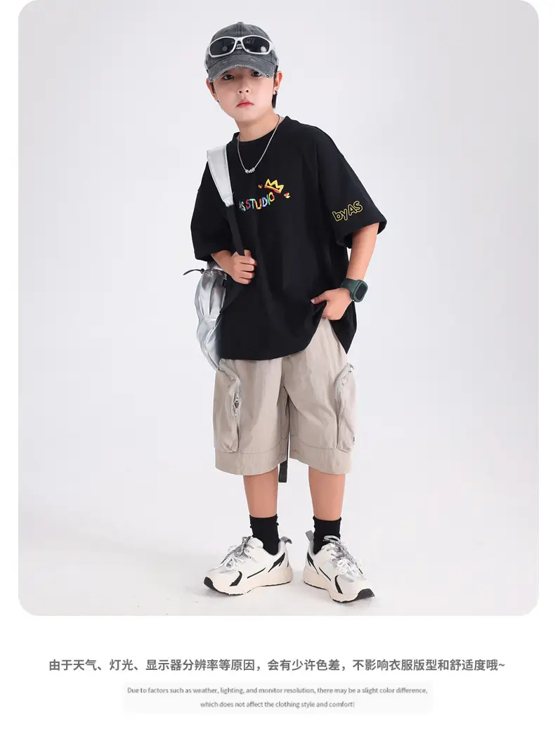 Boys Black Graffiti T-Shirt 2026 Kids Summer Cool — feature 18