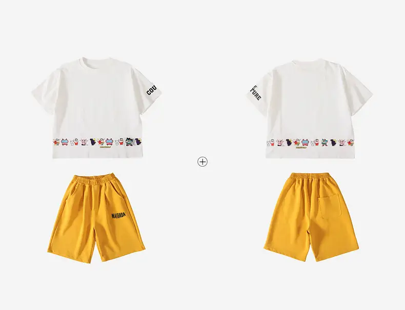 2026 Boys T-Shirt White Yellow Panda Design — feature 32