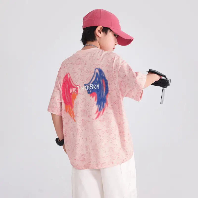 Boys Pink Luminous Wings T-Shirt 2026 Kids