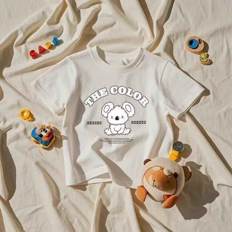 Boys' Kids T-Shirt White "The Color" Bear Print - Image 7