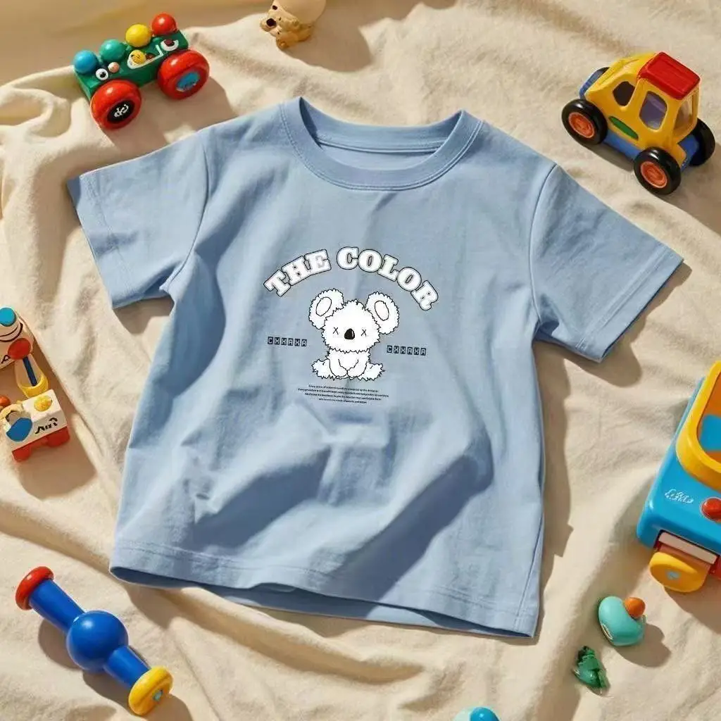 Boys' Kids T-Shirt White "The Color" Bear Print — feature 4
