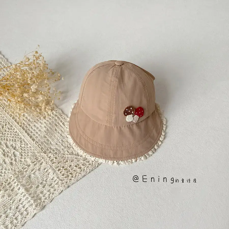 Baby Hat Blue Embroidered Sun Protection Travel Cap - Image 3