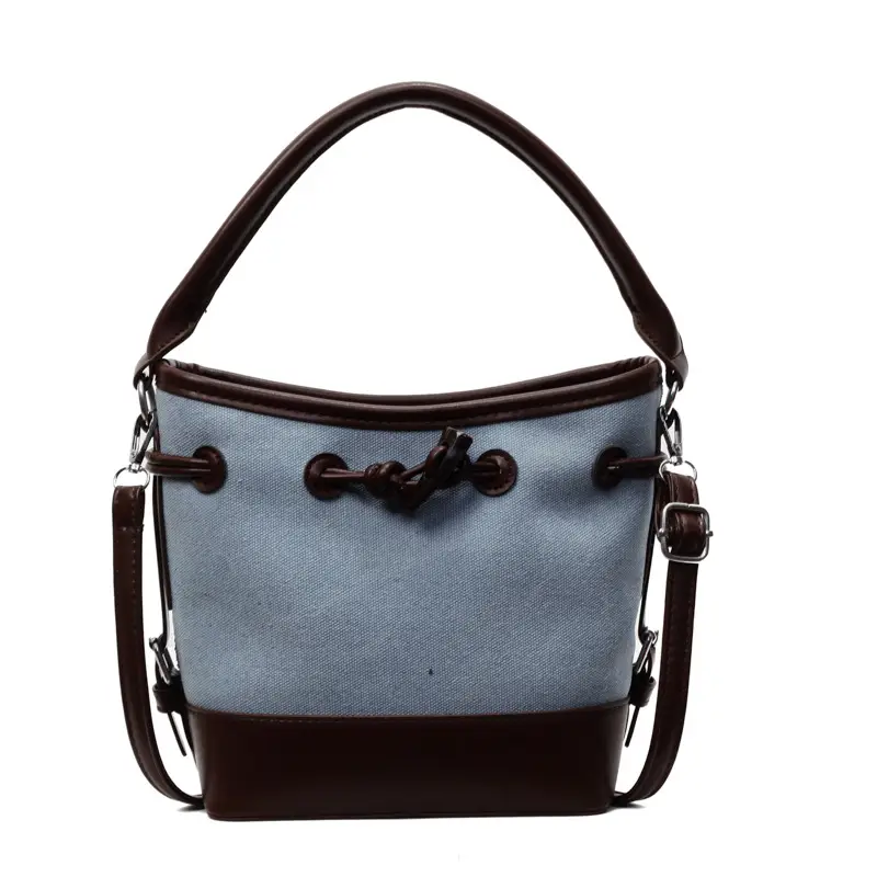 Women's Retro Bucket Bag Brown Beige Crossbody 2025 - Image 9