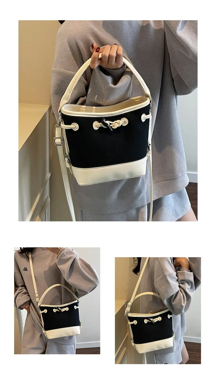 Women's Retro Bucket Bag Brown Beige Crossbody 2025 — feature 14