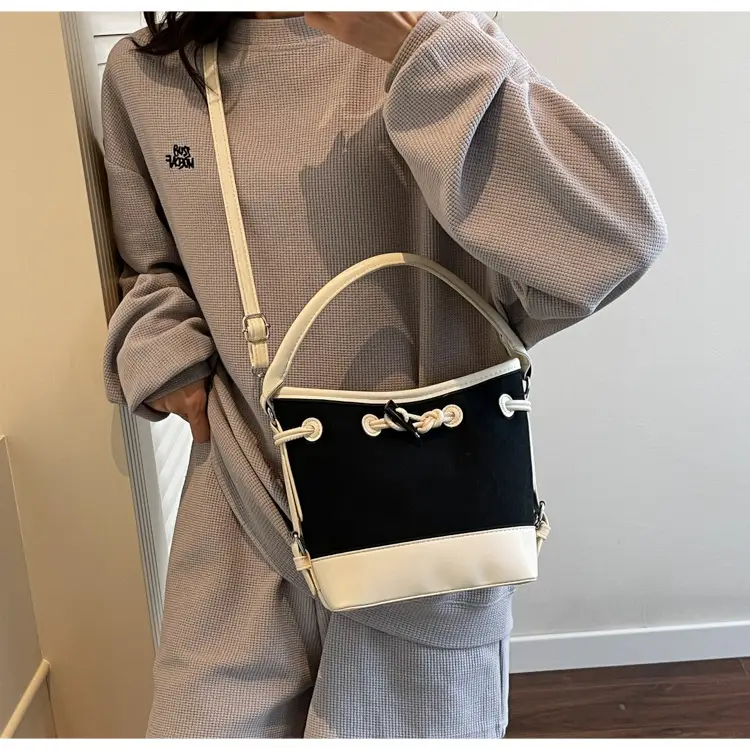 Women's Retro Bucket Bag Brown Beige Crossbody 2025 — feature 25