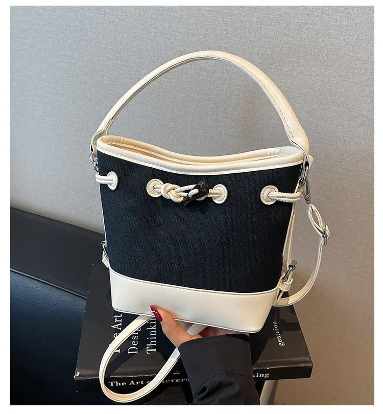 Women's Retro Bucket Bag Brown Beige Crossbody 2025 — feature 3