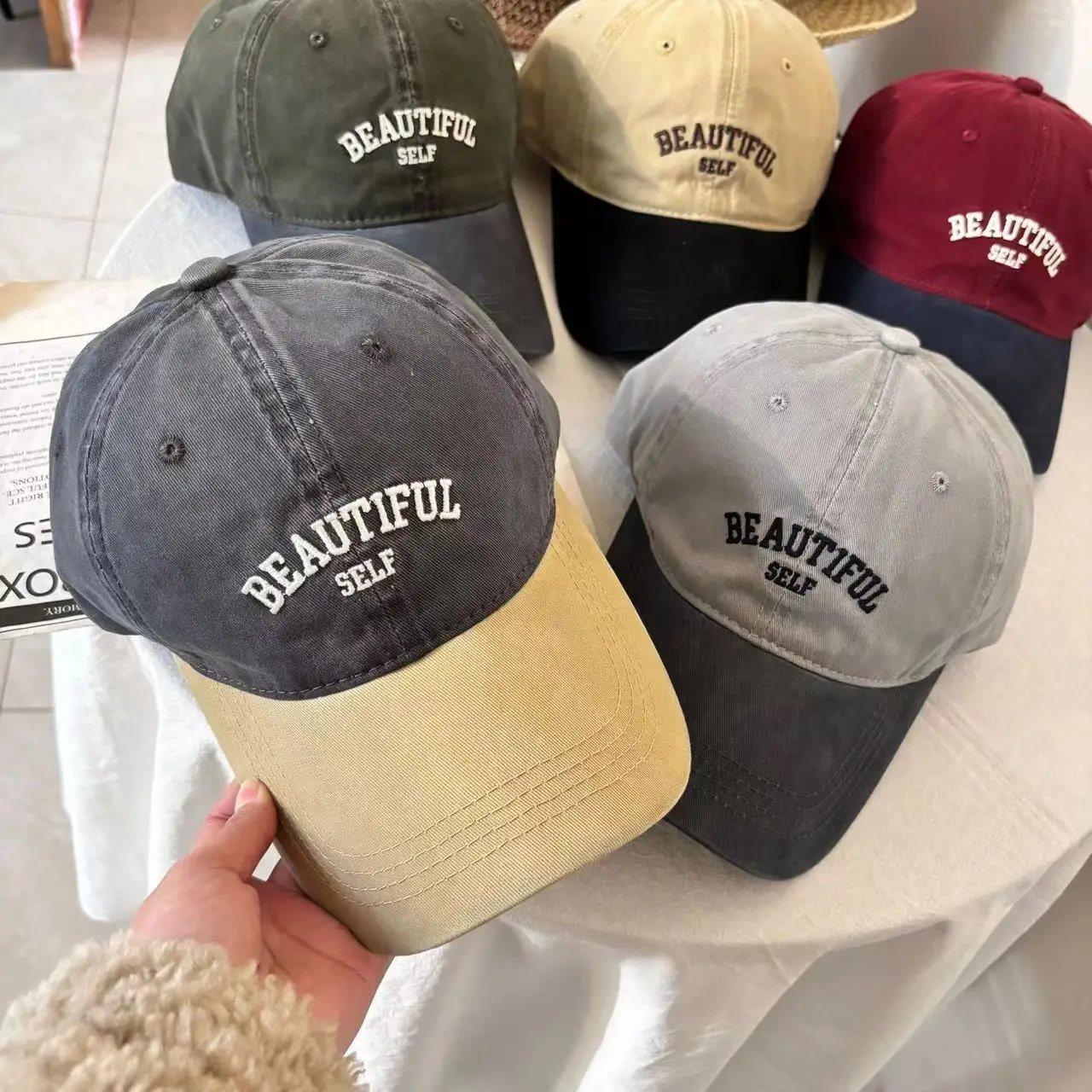 Japanese Vintage Baseball Caps for Girls Boys Outdoor Wear — feature 2