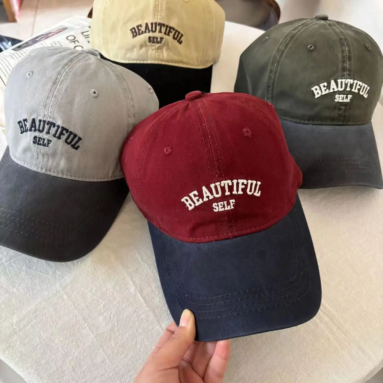 Japanese Vintage Baseball Caps for Girls Boys Outdoor Wear — feature 5