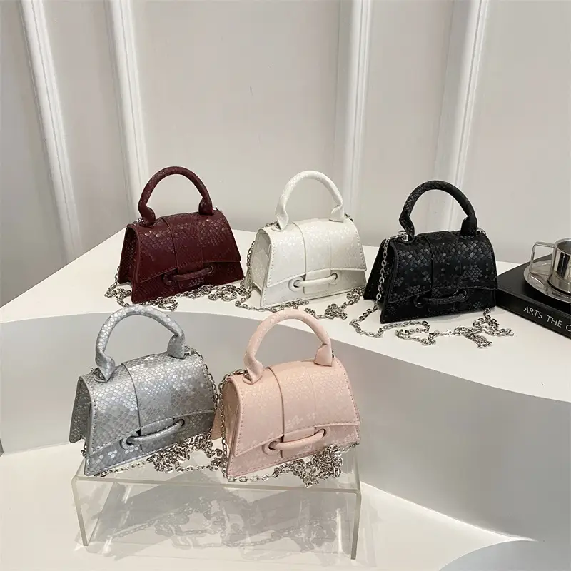 2025 Women's Maroon Crossbody Bag with Chain Strap - Image 9