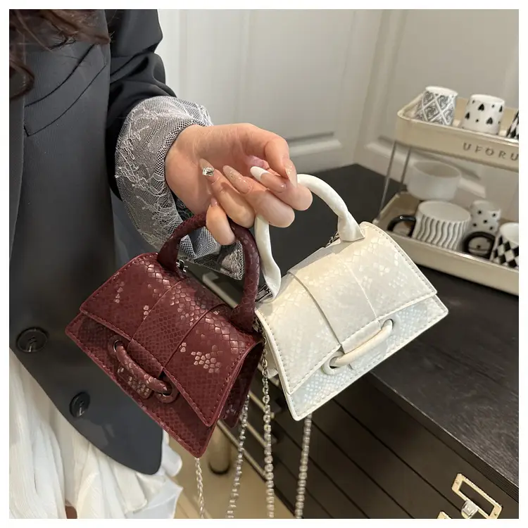 2025 Women's Maroon Crossbody Bag with Chain Strap — feature 21