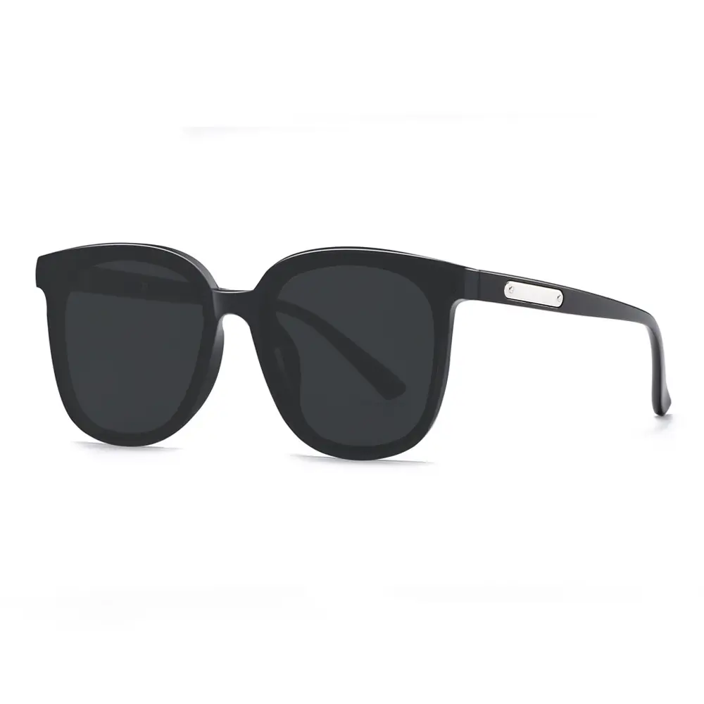 Men Anti-UV Sunglasses Black Nylon Frame