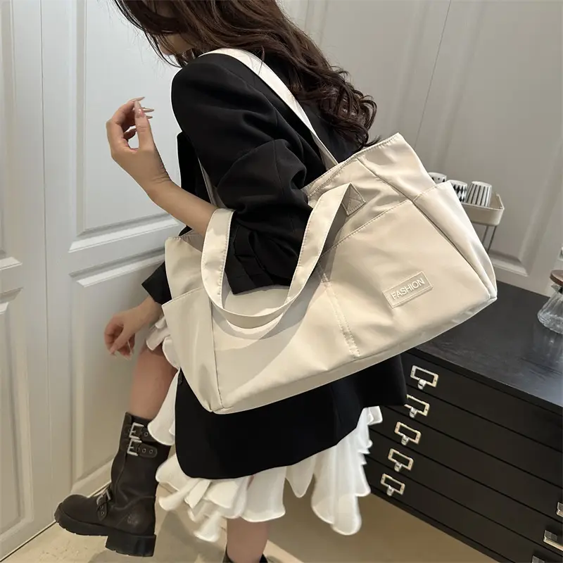 Lilac Nylon Shoulder Bag for Work Commute - Image 6