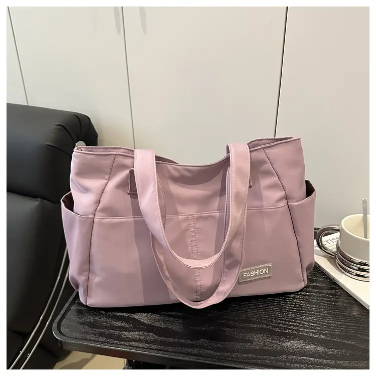 Lilac Nylon Shoulder Bag for Work Commute — feature 10