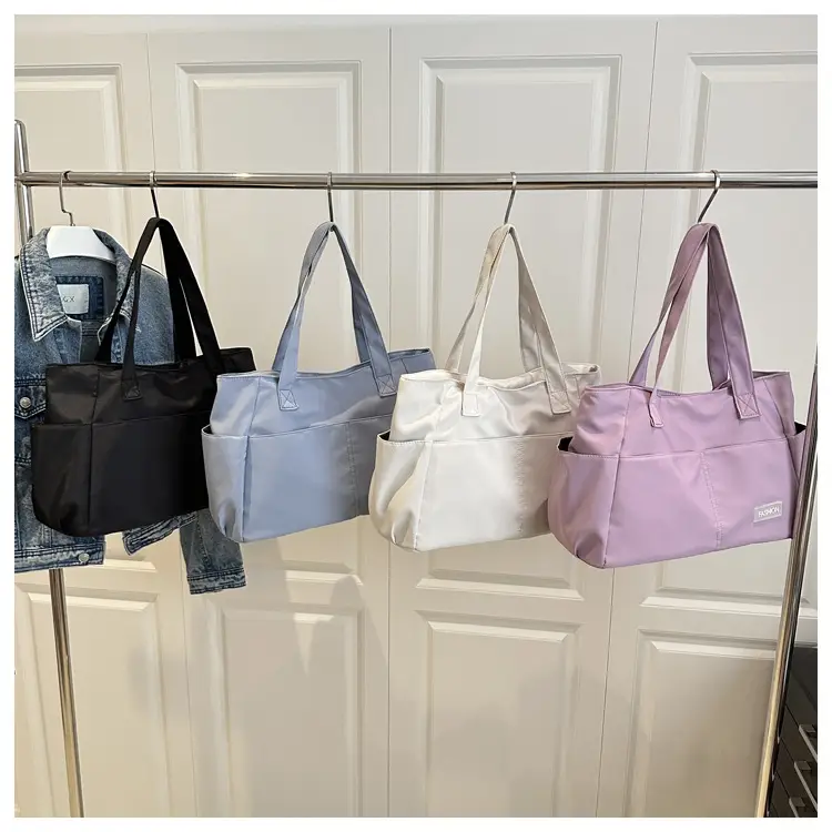 Lilac Nylon Shoulder Bag for Work Commute — feature 15